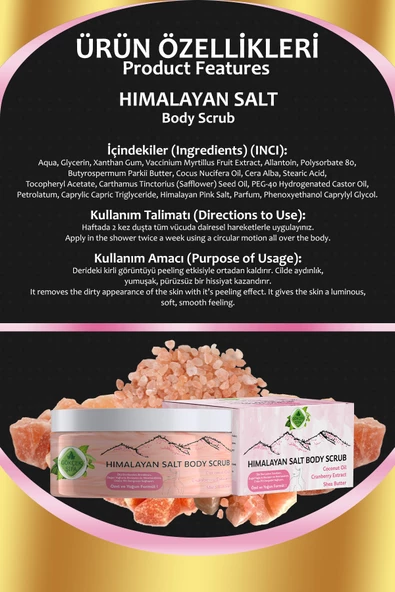 Himalayan Salt Body Scrub 250 ML - Resim 2