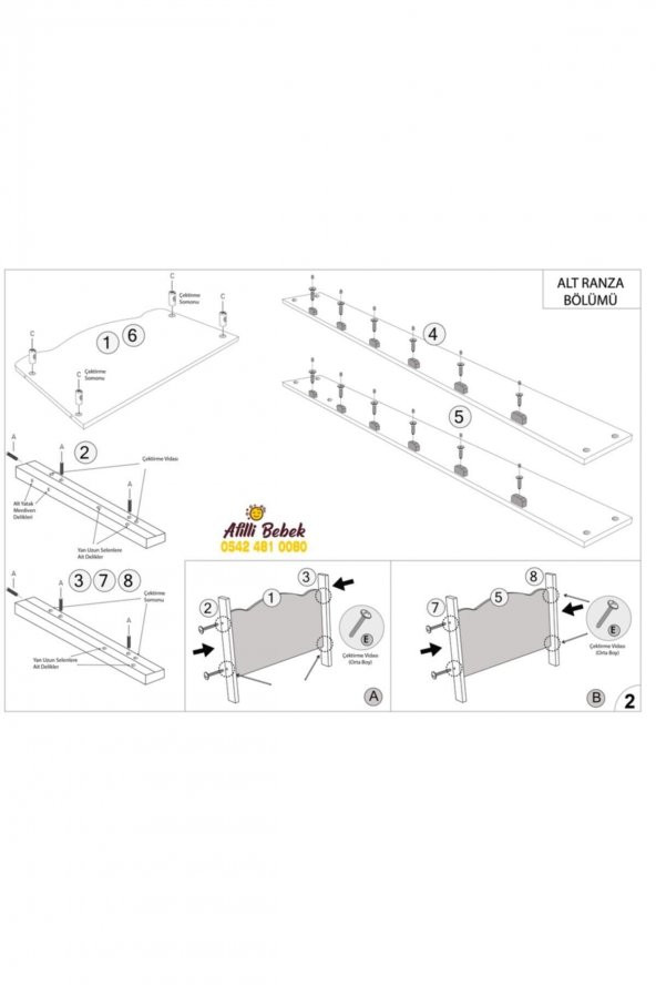 Afilli Afilli Ranza Ikili Ayrılabilen Mdf Profilli 90x190 Sonomo - Resim 3