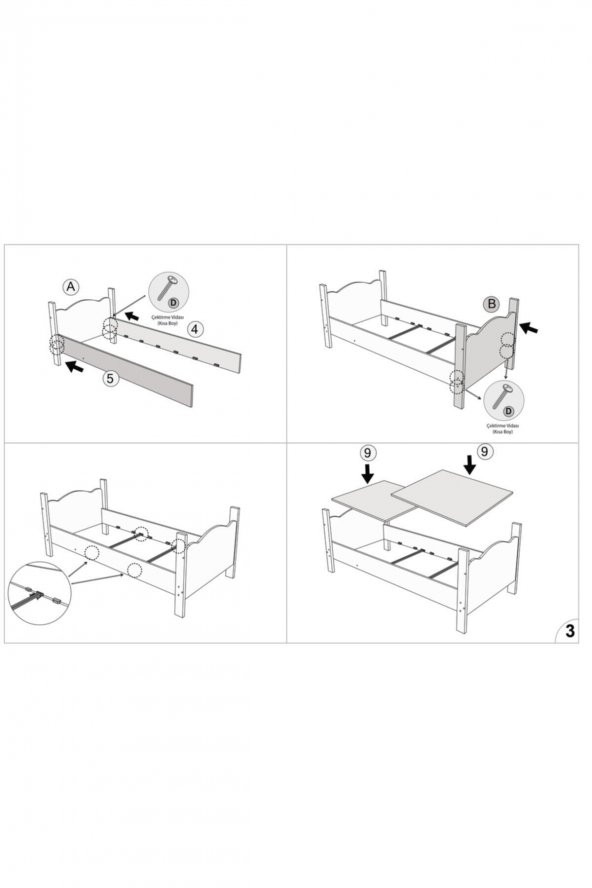 Afilli Afilli Ranza Ikili Ayrılabilen Mdf Profilli 90x190 Sonomo - Resim 4