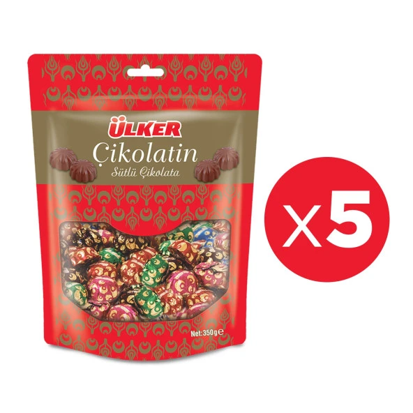 Ülker Çikolatin Sütlü Çikolata 350 gr 5 li ürün görseli 1
