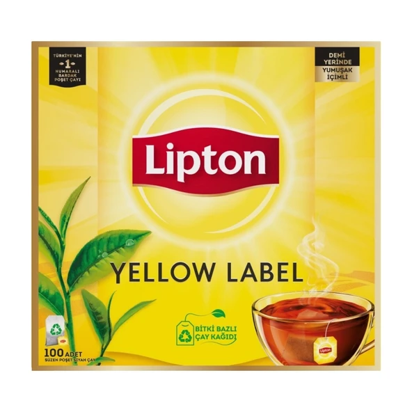 Lipton Yellow Label Bardak Poşet Çay 100lü X 2 Adet ürün görseli 1