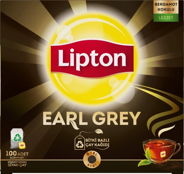 Lipton Earl Grey Bardak Poşet Cay 100lü X 2 Adet - Resim 6