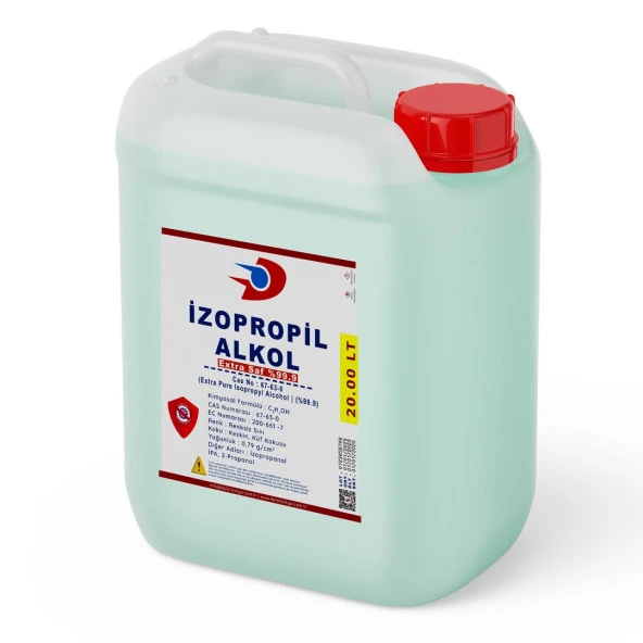 İzoPropil Alkol (ipa)  20 Litre (Extra Saf 99.90, Dezenfektan) ürün görseli 1