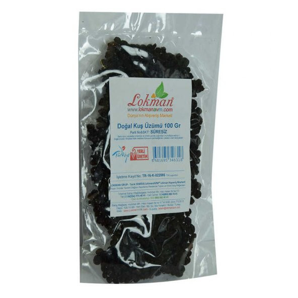 Kuş Üzümü Doğal 100 Gr Paket - Resim 3