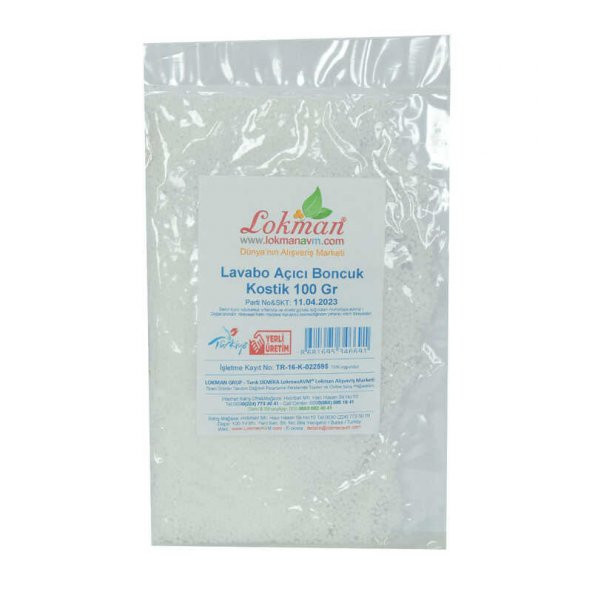 Lavabo Açıcı Boncuk Kostik 100 Gr Paket ürün görseli 1