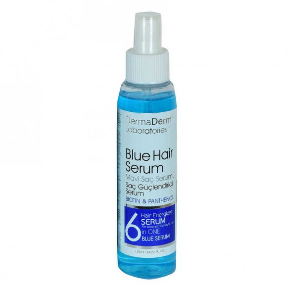 Mavi Saç Serumu Saç Güçlendirici Serum (Biotin Panthenol Vitamin E-Keratin) 125 ML ürün görseli 1
