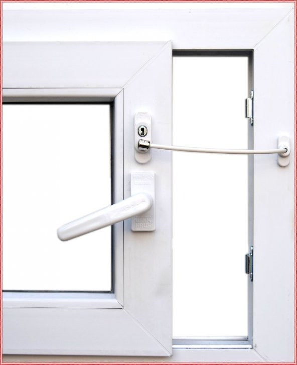 Anahtarlı Halatlı Pvc Kapı Pencere Emniyet Kilidi - Resim 4