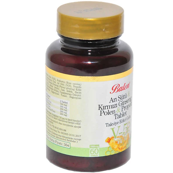 Arı Sütü & Kırmızı Ginseng & Polen & Propolis 60 Tablet ürün görseli 1
