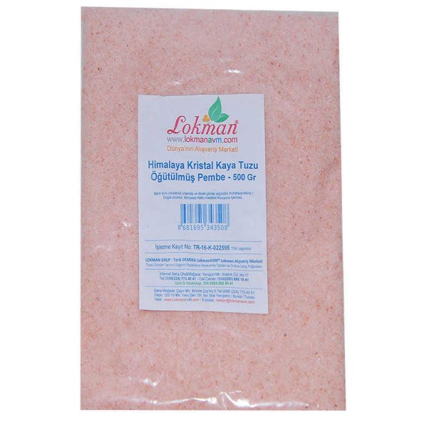 Yemeklik Himalaya Kristal Kaya Tuzu Öğütülmüş Pembe 500 Gr ürün görseli 1