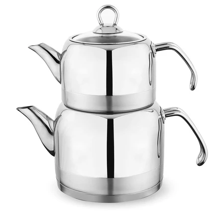 Schafer Ada Metal Çaydanlık Takımı (Orta) - 4 Parça - Ino x ürün görseli 1