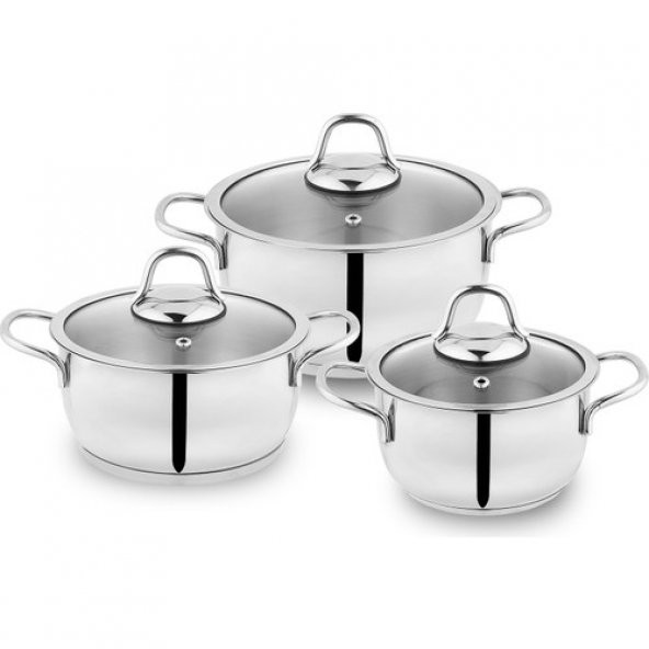 Schafer Eva Çelik Tencere Seti-6 Prç.- Inox - Resim 3