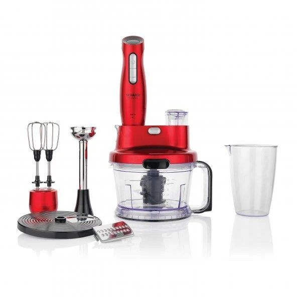 Schafer Meıster Multı Blender Set 17 Prç Kırmızı ürün görseli 1