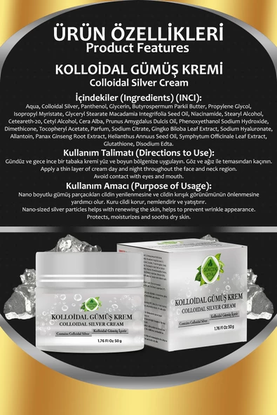 Kolloidal Gümüş Krem 50 gr - Resim 2