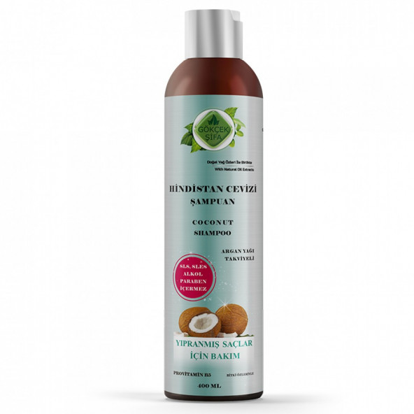 Hindistan Cevizi Şampuan 400 ML (SLS-SLES-Alkol-Paraben İçermez) ürün görseli 1