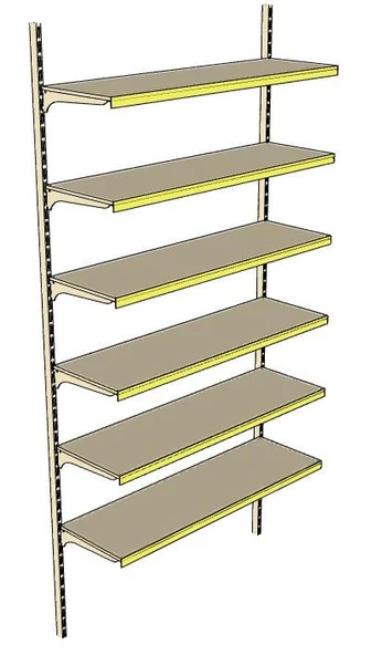 6 Katlı Duvara Monte, Standart Market Rafı  Mavi 30x95 cm ürün görseli 1