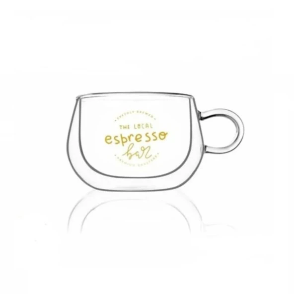 Perotti 13801 Çift Cidarlı 280 Ml Espresso Cam Kupa - Resim 3