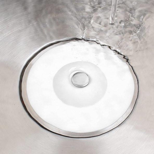 Lavabo ve Gider Tıpası Süzgeçli Beyaz 2 Adet - Resim 2