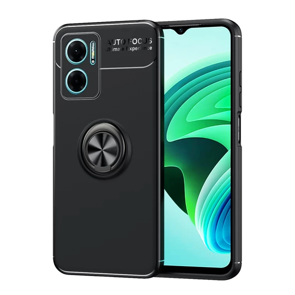 Xiaomi Redmi Note 11E Kılıf Zore Ravel Yüzüklü Silikon Kılıf ürün görseli 1