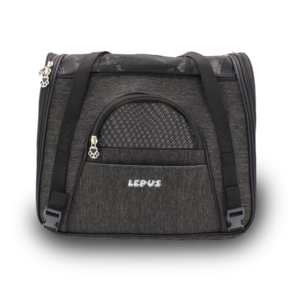 Lepus Roomy Bag Kedi ve Köpek Taşıma Çantası Siyah (43x23x38)cm ürün görseli 1