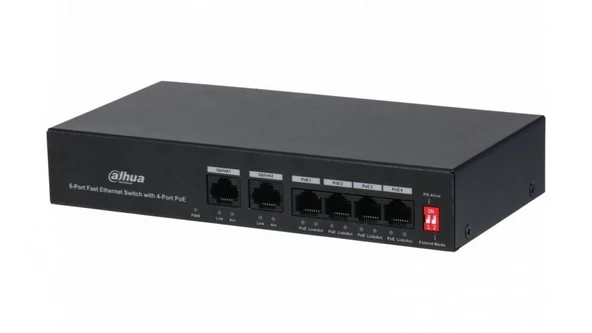 Dahua Switch Pfs3006-4Et-36 6 Port 10/100 4 Poe 2 Fe Uplink ürün görseli 1