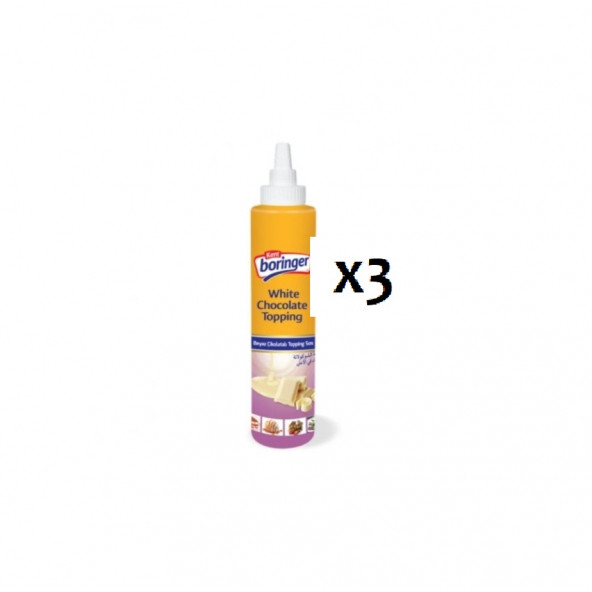 Kent Boringer Topping Sos Beyaz Çikolata 750 gr x 3 ürün görseli 1