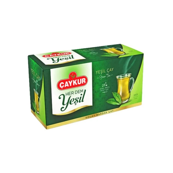 Çaykur 6lı Yeşil Çay Bardak Poşet 25li ürün görseli 1