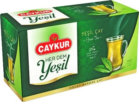 Çaykur 6lı Yeşil Çay Bardak Poşet 25li - Resim 2