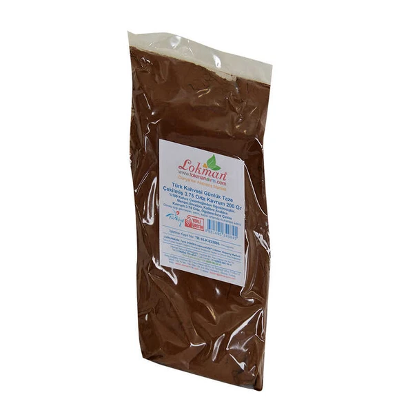Türk Kahvesi Günlük Taze Çekilmiş 3.75 Orta Kavrum 200 Gr Paket ürün görseli 1