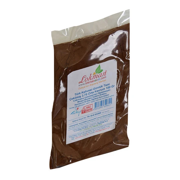 Türk Kahvesi Günlük Taze Çekilmiş 3.75 Orta Kavrum 100 Gr Paket ürün görseli 1
