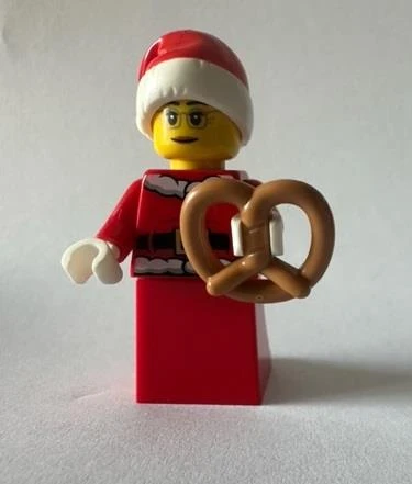 Orjinal Lego Minifigür Mrs. Claus with Pretzel ürün görseli 1