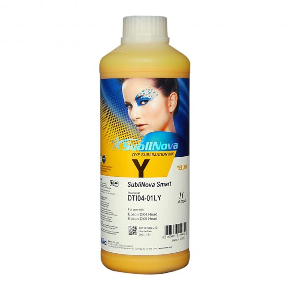 InkTec Sublinova Süblimasyon Mürekkep 1 Litre Sarı DTI04-01LY ürün görseli 1