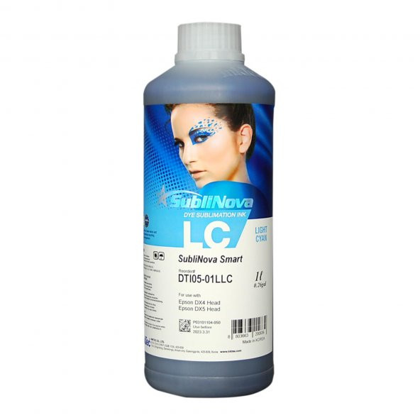 InkTec Sublinova Süblimasyon Mürekkep 1 Litre Açık Mavi DTI05-01LLC ürün görseli 1