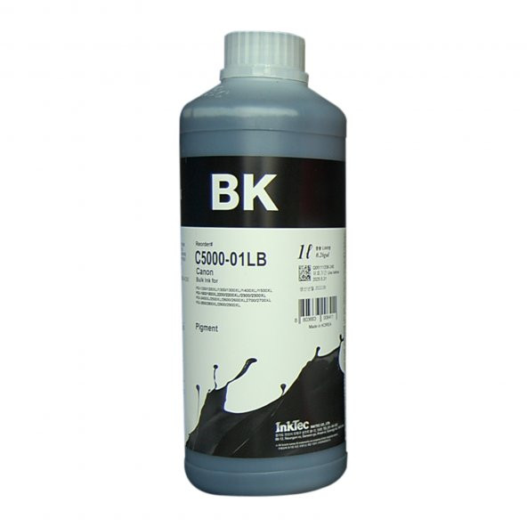 InkTec Siyah Pigment Mürekkep Canon Maxify Uyumlu - 1 Litre ürün görseli 1