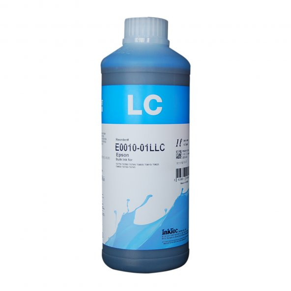 InkTec Dye Mürekkep Açık Mavi Epson uyumlu E0010-01LLC - 1 Litre ürün görseli 1
