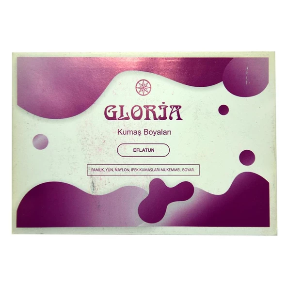 Gloria Eflatun Pamuk Yün Naylon İpek Kumaş Boyası 10Gr Tek Paket ürün görseli 1