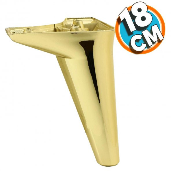 Mobilya Kanepe Yatak Sehpa TV Ünitesi Baza Koltuk Ayağı Gold Altın Renk 18 cm Ayak ürün görseli 1