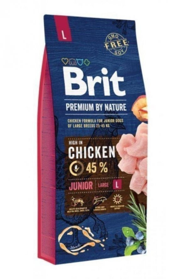 Brit Premium Tavuklu Yavru Büyük Irk Köpek Mamasi 15 kg ürün görseli 1