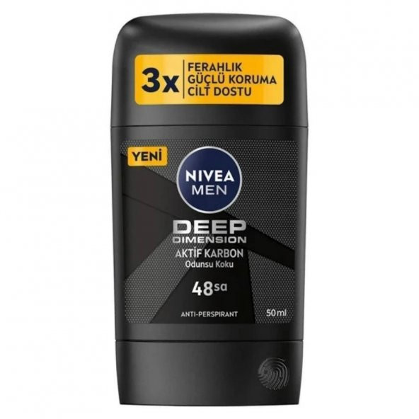 Nivea Men Stick Deodorant 50ml Deep Dimenson ürün görseli 1