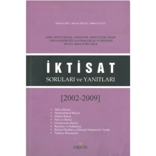 Kpss A Grubu İktisat Soruları Ve Yanıtları Hüseyin Şen ürün görseli 1