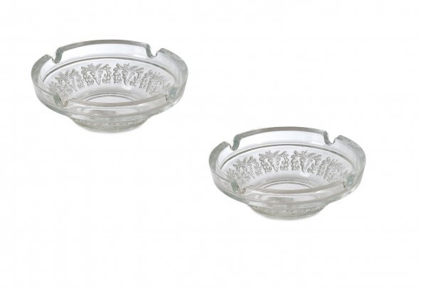 Emr kristal kesme cam küllük 2 li cam kül tablası 11cm.33081 ürün görseli 1