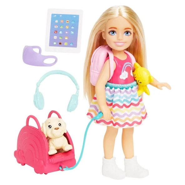 Barbie Seyahatte Chelsea Bebek ve Aksesuarları ürün görseli 1