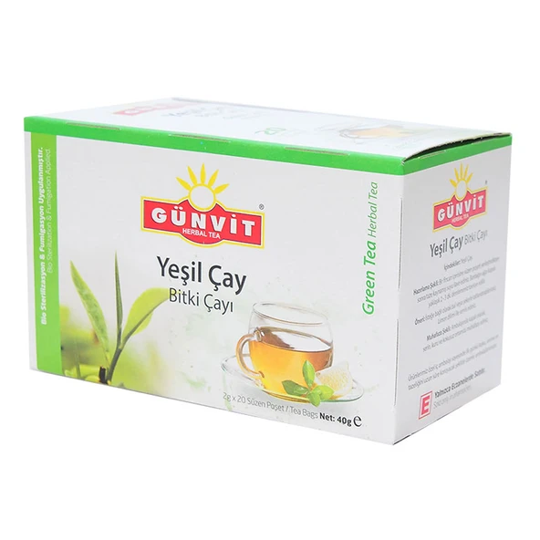 Günvit Yeşil Çay Bitki Çayı 20 Süzen Poşet - Resim 2