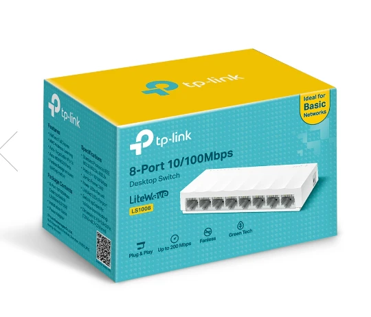 TP-Link LS 1008 8 Port 10/100 Desktop Switch ürün görseli 1