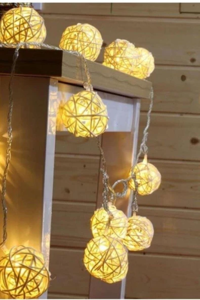 h Hasır Toplar Led Işık 2 metre GÜN IŞIĞI Dekor Lambası - Resim 2