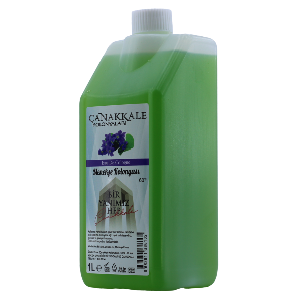 Menekşe Kolonyası - 1 Litre -(BİDON) Korumalı Kapak - Yeni Model ürün görseli 1
