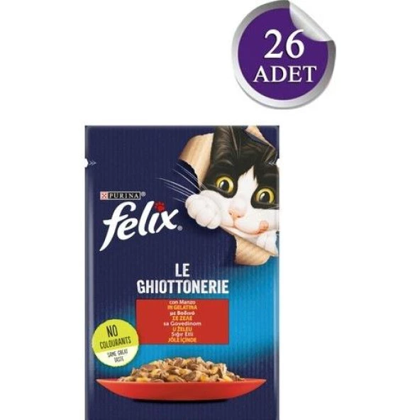Felix Sigir Etli Yetiskin Kedi Konservesi 85 gr(26 ADET) ürün görseli 1