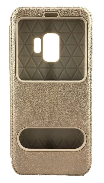 Samsung S9 (G960) Gizli Mıknatıslı Pencereli Magnum Kılıf Gold ürün görseli 1