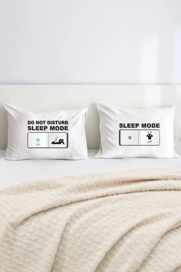 Sleep Mode Pamuklu Çift Kişilik 50x70 cm Yastık Kılıfı Seti ürün görseli 1