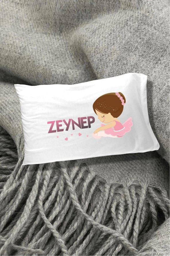 Pembe Balerin Pamuklu 30x45 cm Yastık Kılıfı ürün görseli 1