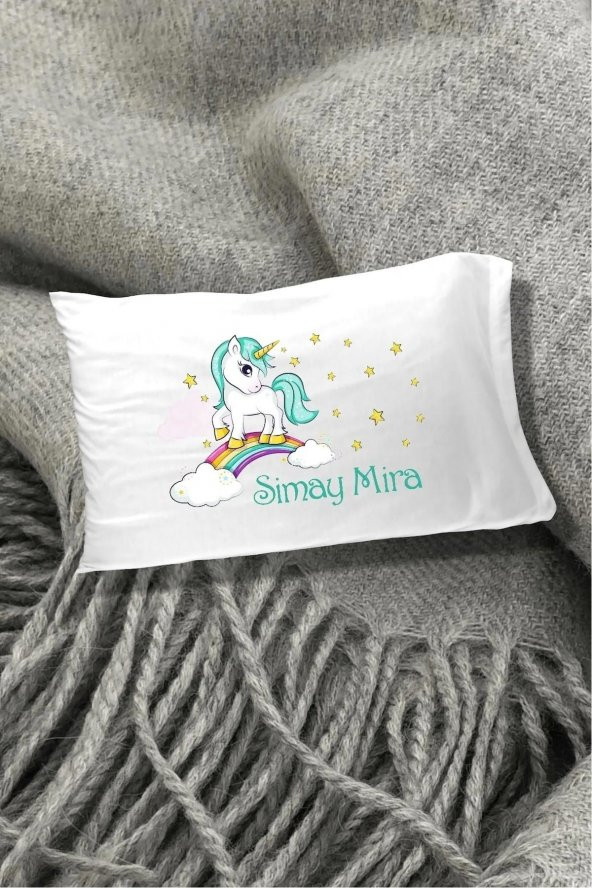 Unicorn Dreams Pamuklu 30x45 cm Yastık Kılıfı ürün görseli 1